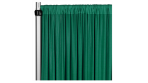 4-way Stretch Emerald Green Drape Panel rental Houston, TX