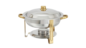 4qt Stainless Steel/Gold Chafer Dish rental Houston, TX