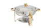 4qt Stainless Steel/Gold Chafer Dish rental in Houston, TX