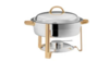 4qt Stainless Steel/Gold Chafer Dish rental in Houston, TX