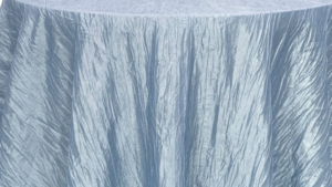 90x132 Dusty Blue Accordion Linen rental Houston, TX