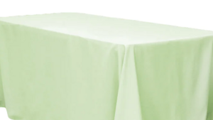 90x132 Sage Green Linen rental Houston, TX