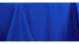 90x132" Royal Blue Poly linen rental Houston, TX