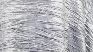 90x132" Silver Accordion rental Houston, TX