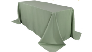 90x156 Sage Green Linen rental Houston, TX
