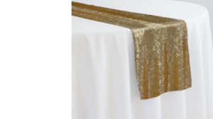 Antique Gold Glitz Sequins Runner rental Houston, TX