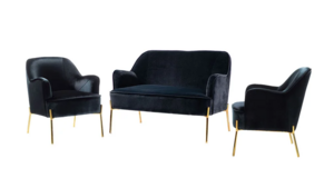 Black Demi Lounge Set rental Houston, TX