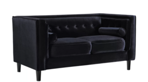 Black Mod Loveseat rental Houston, TX