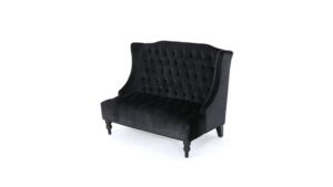 Black Settee rental Houston, TX
