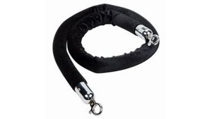 Black Stanchion Rope - Chrome hooks rental Houston, TX