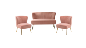 Blush Velvet Lounge Set rental Houston, TX