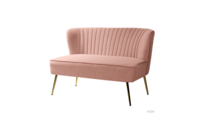 Blush Velvet Loveseat rental Houston, TX