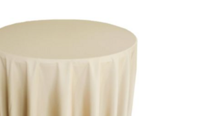 Champagne/Taupe 120" Poly Linen rental Houston, TX