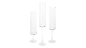 Clear Skinny Trio Pedestal Holders rental Houston, TX