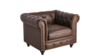 Faux Brown Leather Side Chair rental in Houston, TX