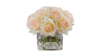 Faux Ivory/Pink tip Rose Arrangement rental in Houston, TX