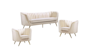 Ivory Denise Lounge Set rental Houston, TX