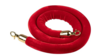 Red Stanchion Rope - Gold hooks rental in Houston, TX