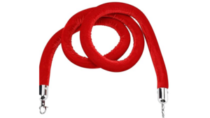 Red Stanchion Rope- Chrome Hooks rental Houston, TX