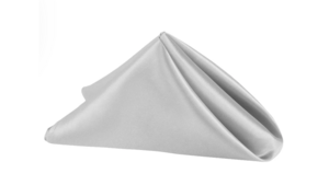 Silver Satin Dinner Napkin rental Houston, TX