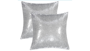 Silver Sequin Pillow 16x16 rental Houston, TX