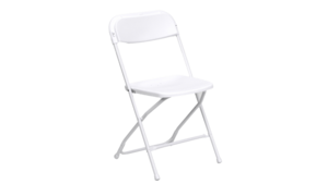 White Plastic Folding Chair rental Houston, TX