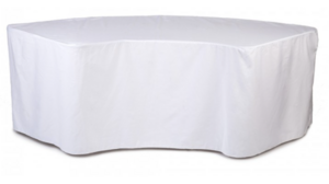 White Serpentine Linen rental Houston, TX