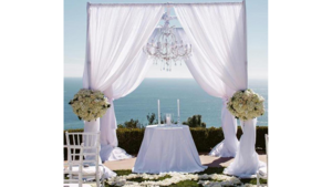 Arches Pipe & Drape Square 10 x 10 Chuppah rental Fresno-Armona, CA