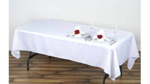 Linen Rectangular 54 x 114 White rental Fresno-Armona, CA
