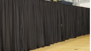 Pipe & Drape Black 10 feet tall x the foot rental Fresno-Armona, CA