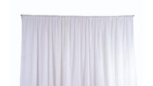 Pipe & Drape White 8 feet tall x the foot rental Fresno-Armona, CA
