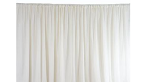 Pipe & Drape Ivory 8 feet tall x the foot rental Fresno-Armona, CA