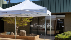 Canopy 10 x 10 White Pop Up rental Fresno-Armona, CA