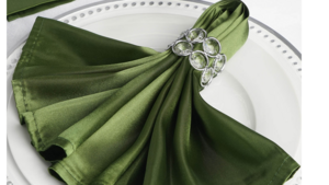 Napkin Satin Moss Green rental Fresno-Armona, CA