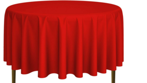 Linen Round 90 Red rental Fresno-Armona, CA