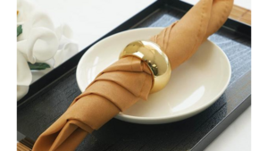 Linen Napkin Gold rental Fresno-Armona, CA