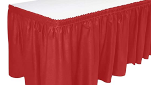 Linen Skirting Red 13 rental Fresno-Armona, CA