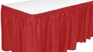 Linen Skirting Red 17 rental Fresno-Armona, CA