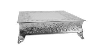 Dessert Silver Sq. Cake Stand rental Fresno-Armona, CA
