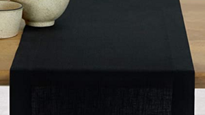 Table Runner Polyester Black rental Fresno-Armona, CA