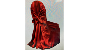 Chair cover universal RED Satin rental Fresno-Armona, CA