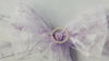Chair Tie Organza Swirl Lilac Lavender rental in Fresno-Armona, CA