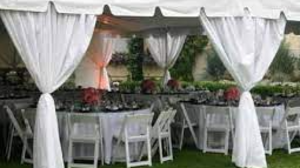 Linen White Drape Panal rental Fresno-Armona, CA