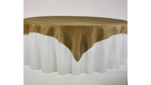 85 x 85 Overlay Faux Burlap Tan rental Fresno-Armona, CA