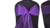 Chair Tie Organza Purple rental in Fresno-Armona, CA