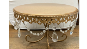 Cake Stand 12 inch w/ jewels Gold tone rental Fresno-Armona, CA