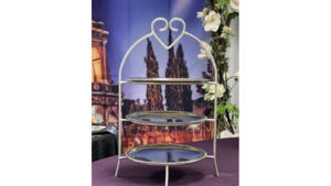 Catering 3 Tiered Silver Tone Stand rental Fresno-Armona, CA