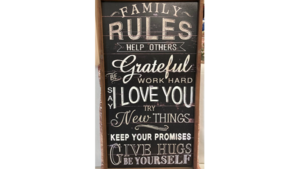 Party Signage Family Rules rental Fresno-Armona, CA