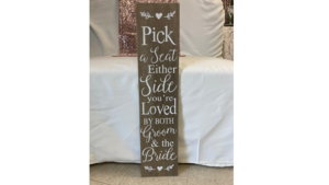 Party Signage Pick a Side rental Fresno-Armona, CA