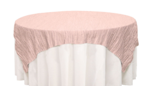 72 x 72 Overlay Pastel Pink Crinkle rental Fresno-Armona, CA
